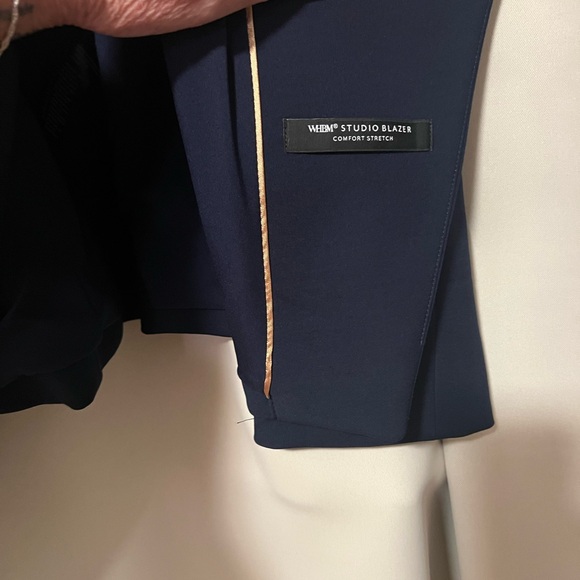 White House Black Market Navy Double-Breasted Blazer and Pants - Picture 3 of 7